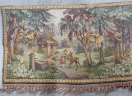 art nr: 839 vintage sprookjes wandkleed van roodkapje
