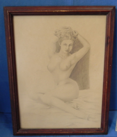 art nr: 435 vintage erotische pentekening