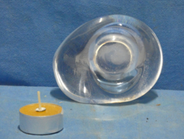 art nr: 1315 vintage glazen waxinelichtjes houder
