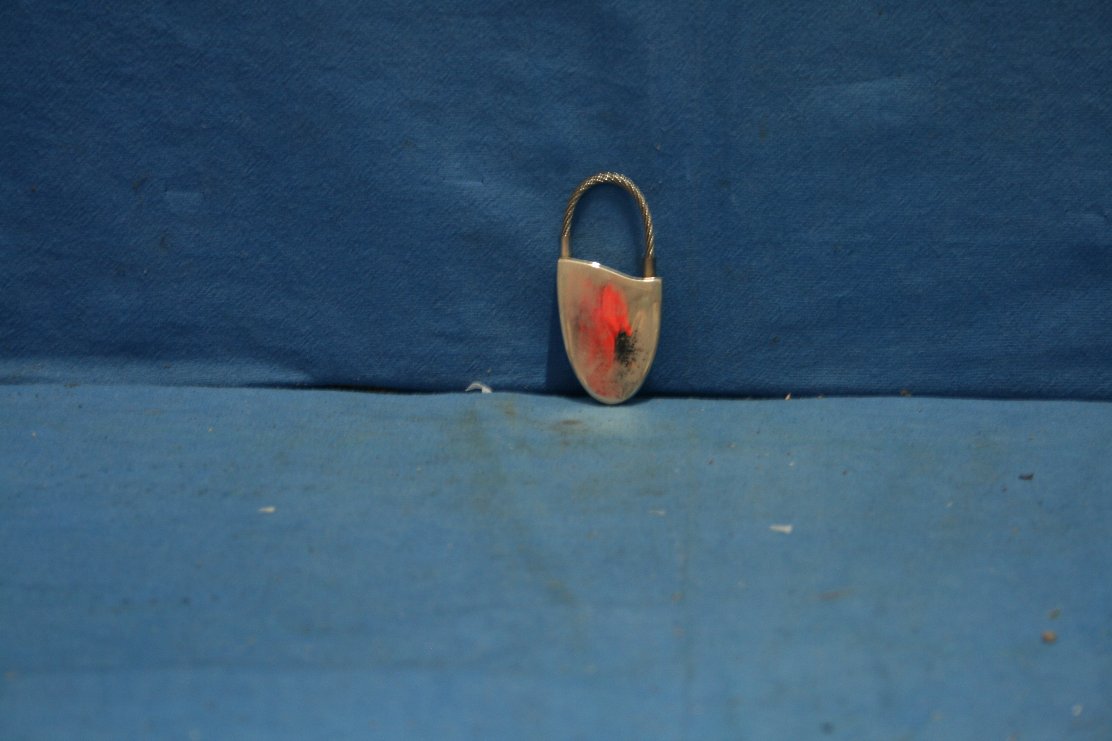 art nr: 1167 vintage verzilverd hangslotje in originele doos