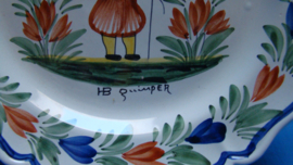 art nr: 355 Antiek bord HB Quimper frans
