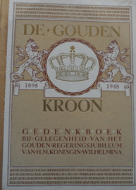 art nr: 876 vintage gedenkboek van Koningin Wilhelmina