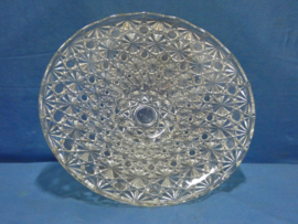 art nr: 1287 vintage glazen fruitschaal zeer decoratief bewerkt