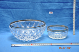 art nr: 116 vintage setje zilveren schalen