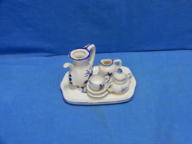 art nr: 1051 vintage delft blauwe koffie minisetje