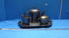 art nr: 365 antiek verzilverd Engels thee servies
