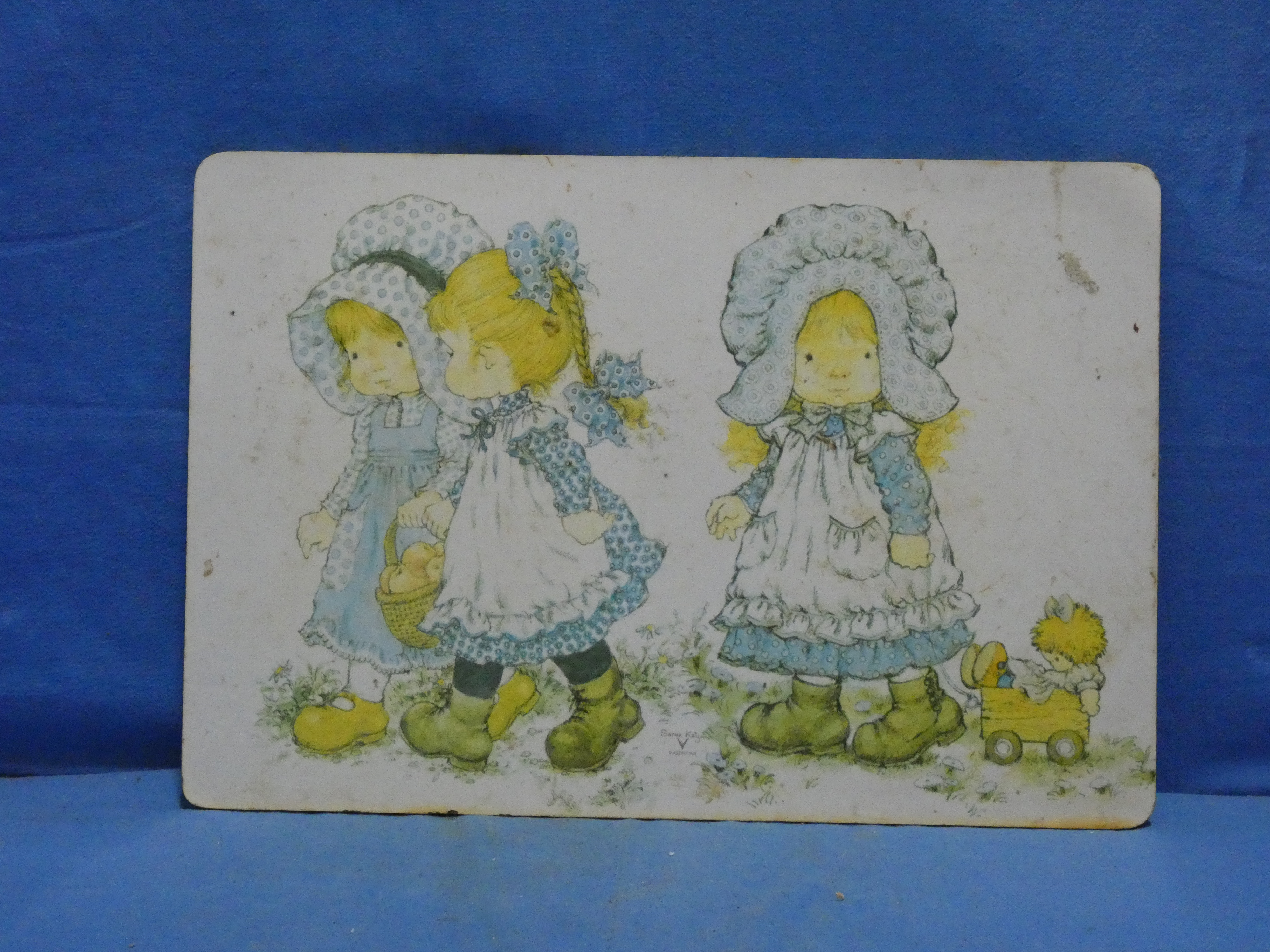 art nr: 1239 vintage kinder onderzetter of knoeibord