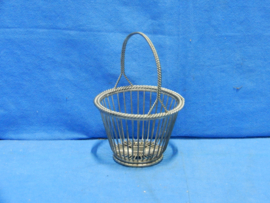 art nr: 811 antiek zilver mandje