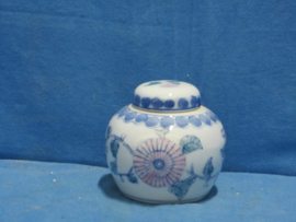 art nr: 1431 vintage Delft Blauwe pot met deksel