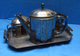 art nr: 365 antiek verzilverd Engels thee servies