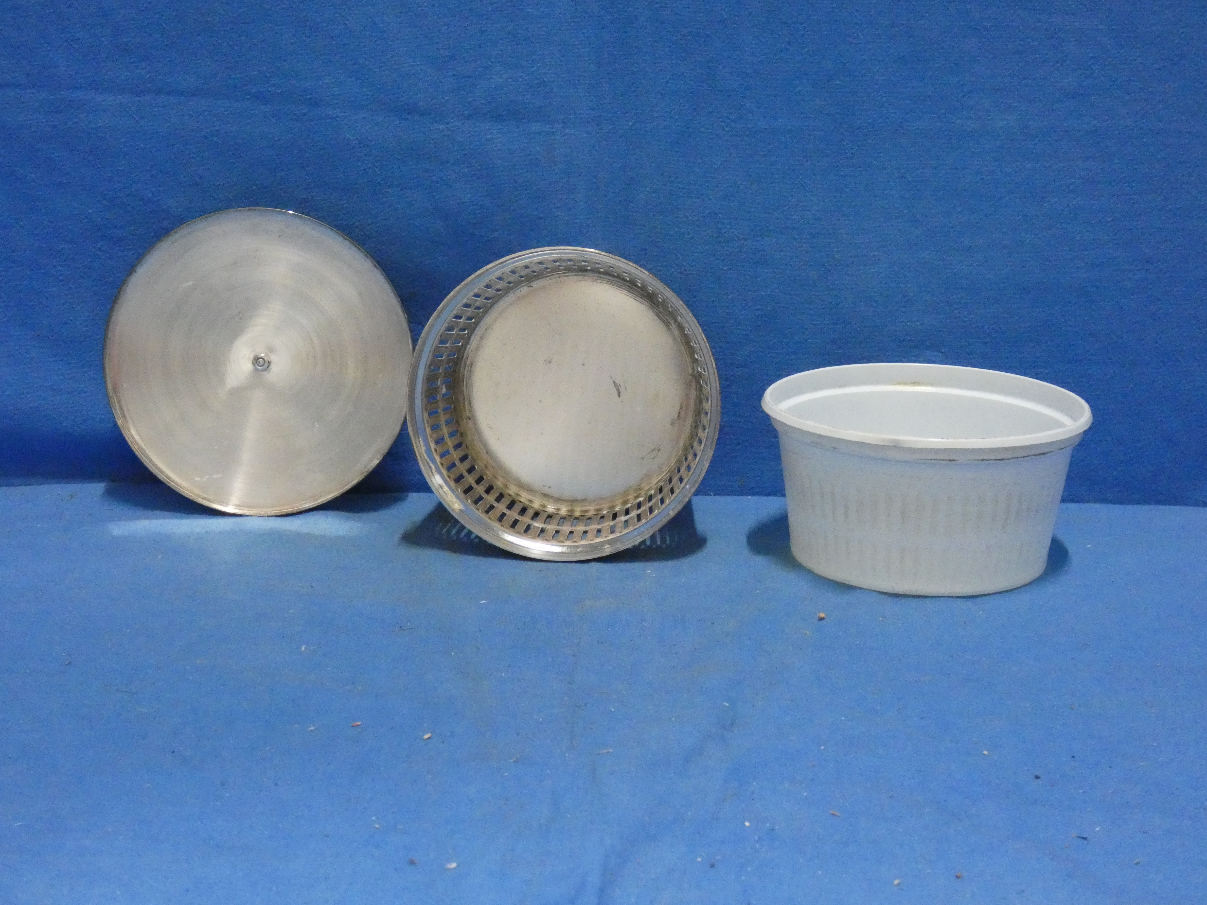 art nr: 1240 vintage zilveren filigranen Jampot met deksel