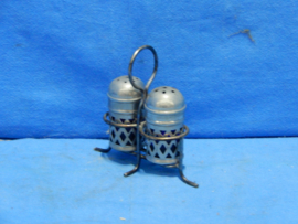 art nr: 752 vintage zilveren peper en zoutstel
