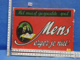 art nr: 1312 vintage mens erger je niet spel