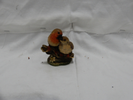 art nr: 933 vintage GEWI beeldje van twee knuffelende vogels