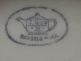 art nr: 375 antiek porselein eetservies van Mandels Miak J.G.& ZN