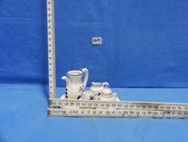 art nr: 1051 vintage delft blauwe koffie minisetje