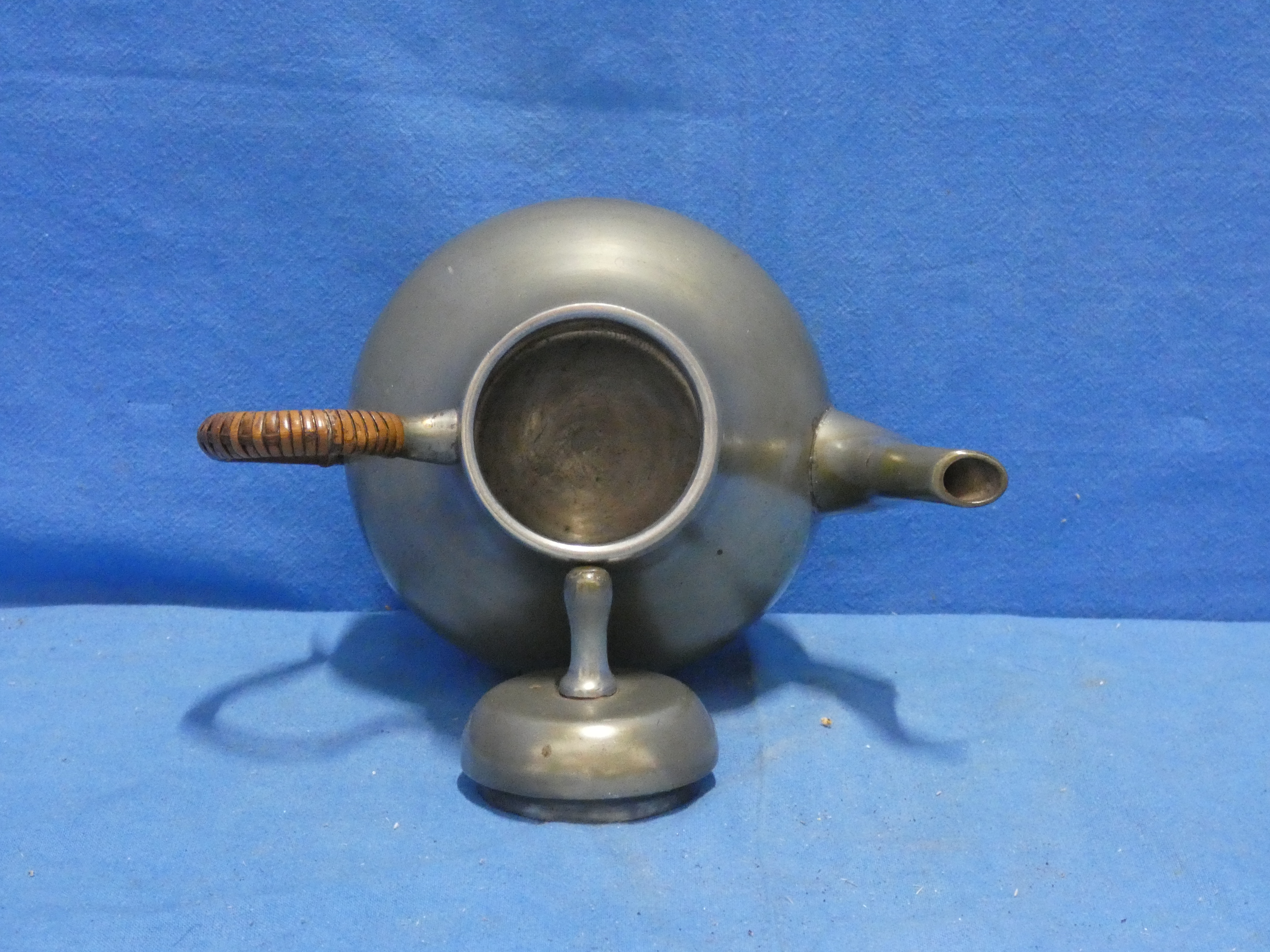art nr: 1245 vintage tinnen theepot van L. van Erp uit Amsterdam