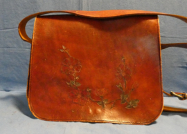 art nr: 179 vintage lederen dames handtas