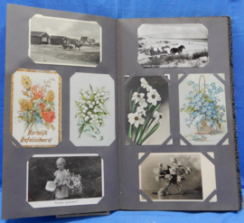 art nr: 558 antiek ansichtkaarten album