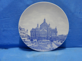 art nr: 765 vintage delft blauw herinnering bord uit Frankrijk