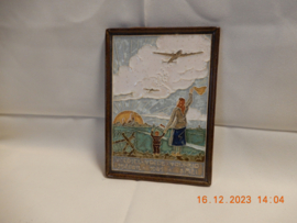 art nr: 509 Royal Delfts porselein vrede en vrijheid plaque