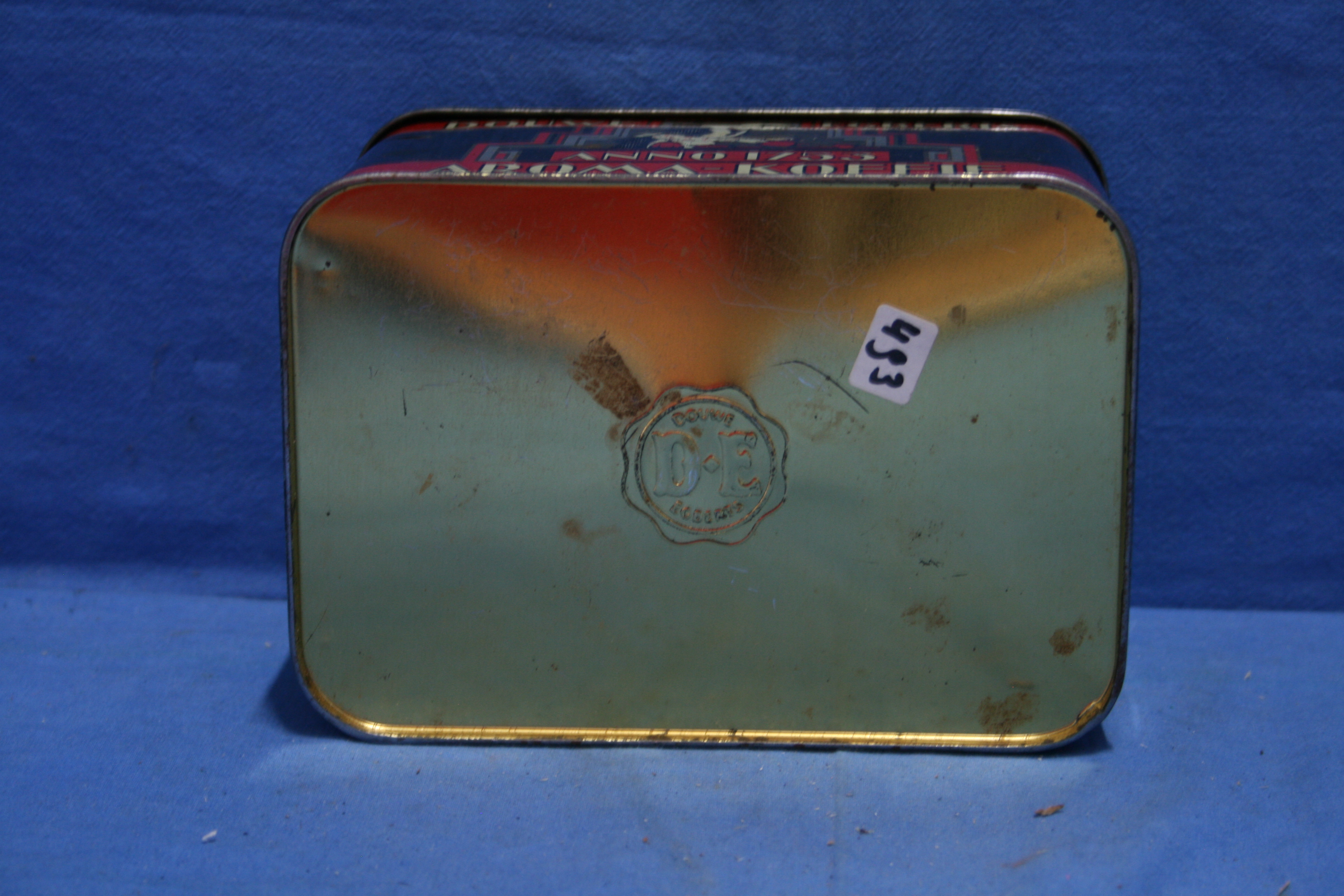 art nr: 493 vintage DE Douwe Egberts bewaarblik