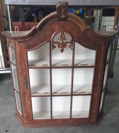 art nr: 637 vintage vitrine kast voor aan de wand