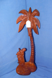 art nr: 246 tropisch houtsnijwerk palmboom