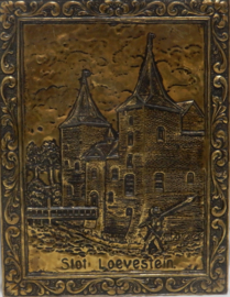art nr: 957 antieke kopergravure van Slot Loevestein