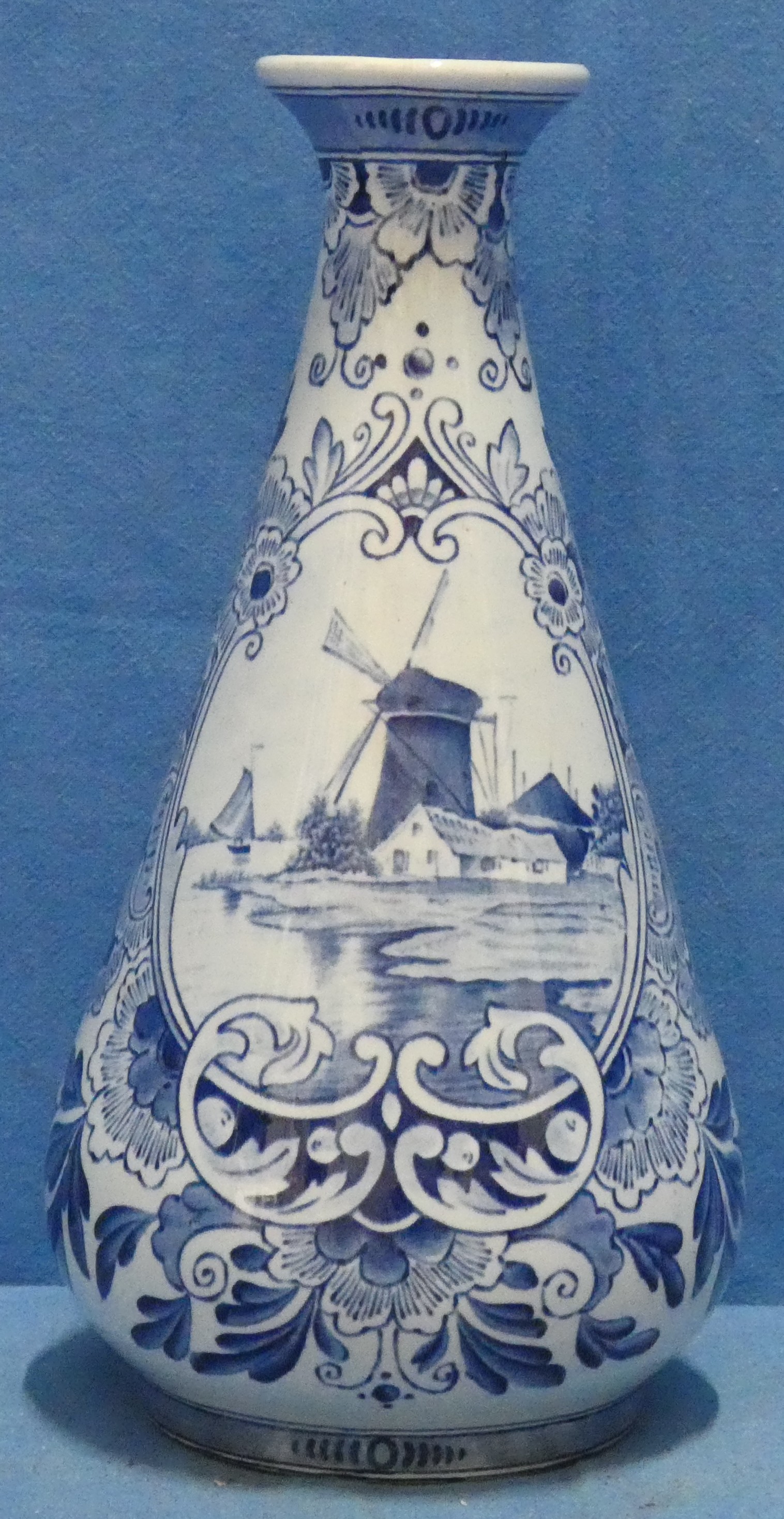 art nr: 1217 antieke Delft Blauwe vaas
