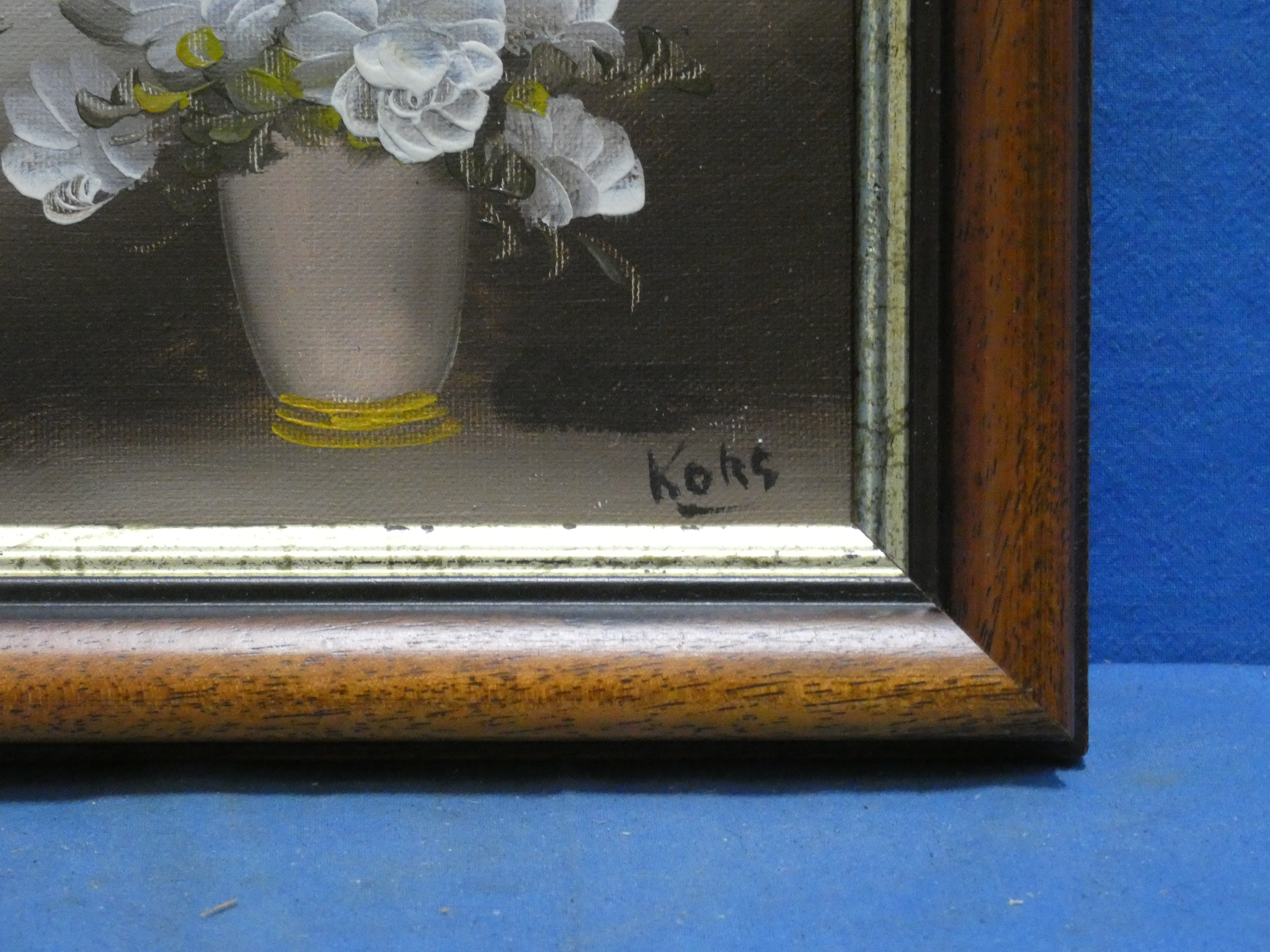 art nr: 1253 vintage schilderijtje van Koks