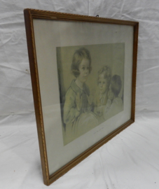 art nr: 665 vintage schilderij van E.C. Bramlang