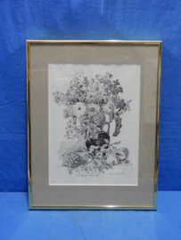 art nr: 625 vintage pentekening van Anne Kiroff