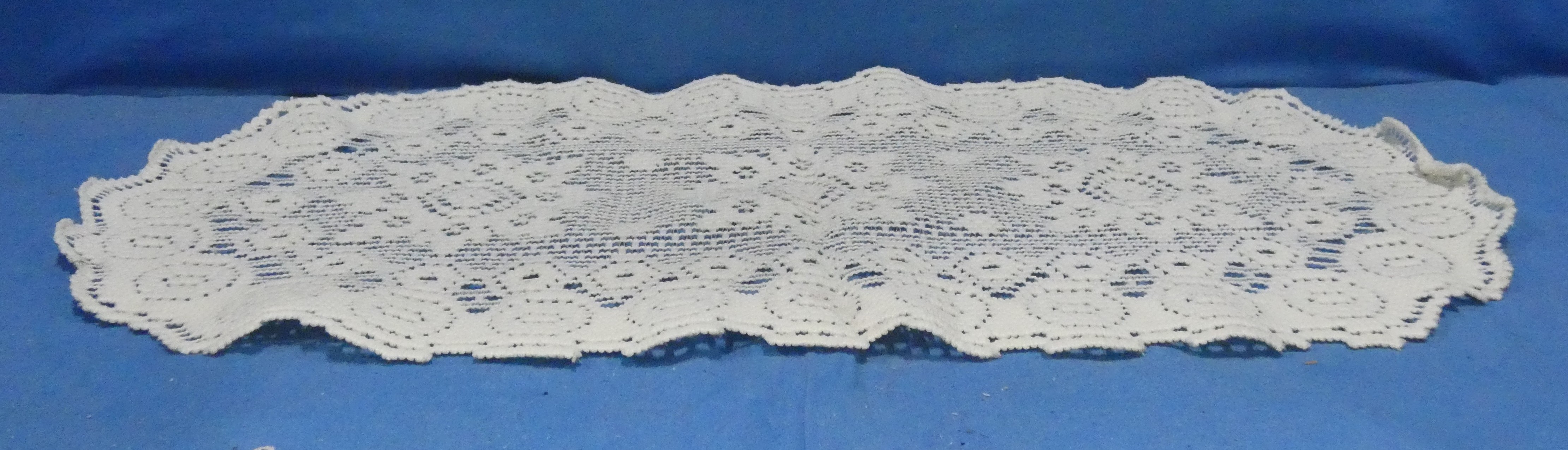 art nr: 1234 vintage gehaakt kleedje kleur wit