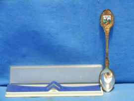 art nr: 797 vintage verzilverde bollenvelden lepel in originele verpakking