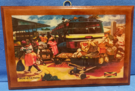 art nr: 576 vintage Plaque uit Burkina Faso Afrika