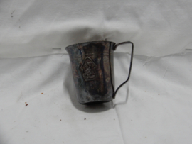 art nr: 942 vintage zilveren beker met monogram