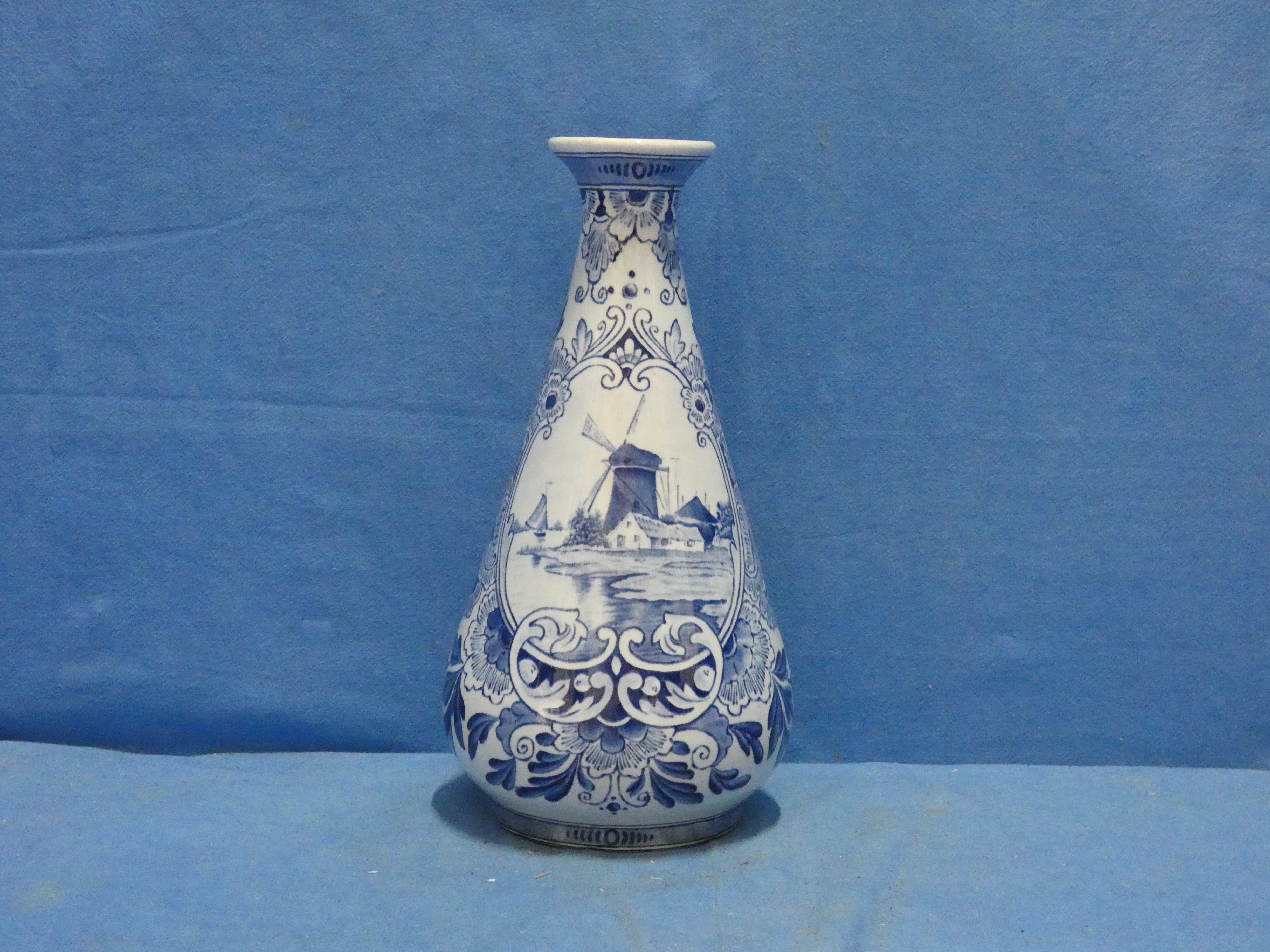 art nr: 1217 antieke Delft Blauwe vaas