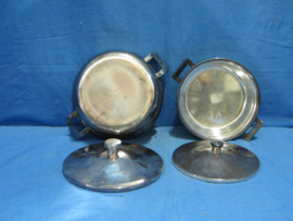 art nr: 282 vintage verzilverde pannenset