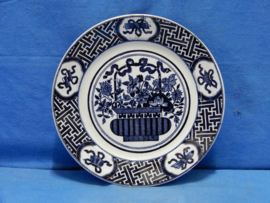 art nr: 790 vintage Delfts Blauwe schaal bloemmotief uit Maastricht