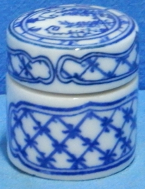 art nr: 1060 vintage delf blauw snuifpotje