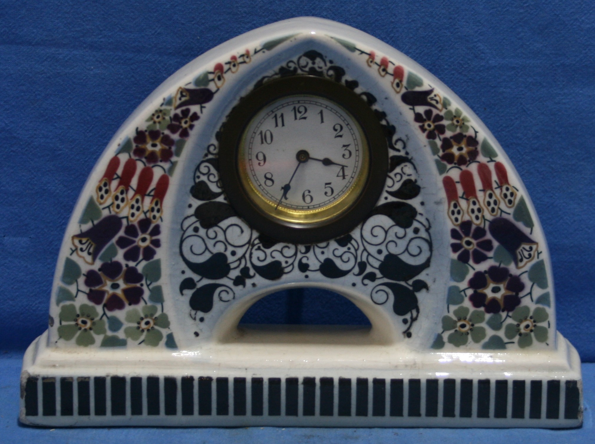 art nr: 1124 vintage pendule van porselein