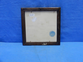 art nr: 626 vintage Delfts Blauwe tegel van koets met paarden