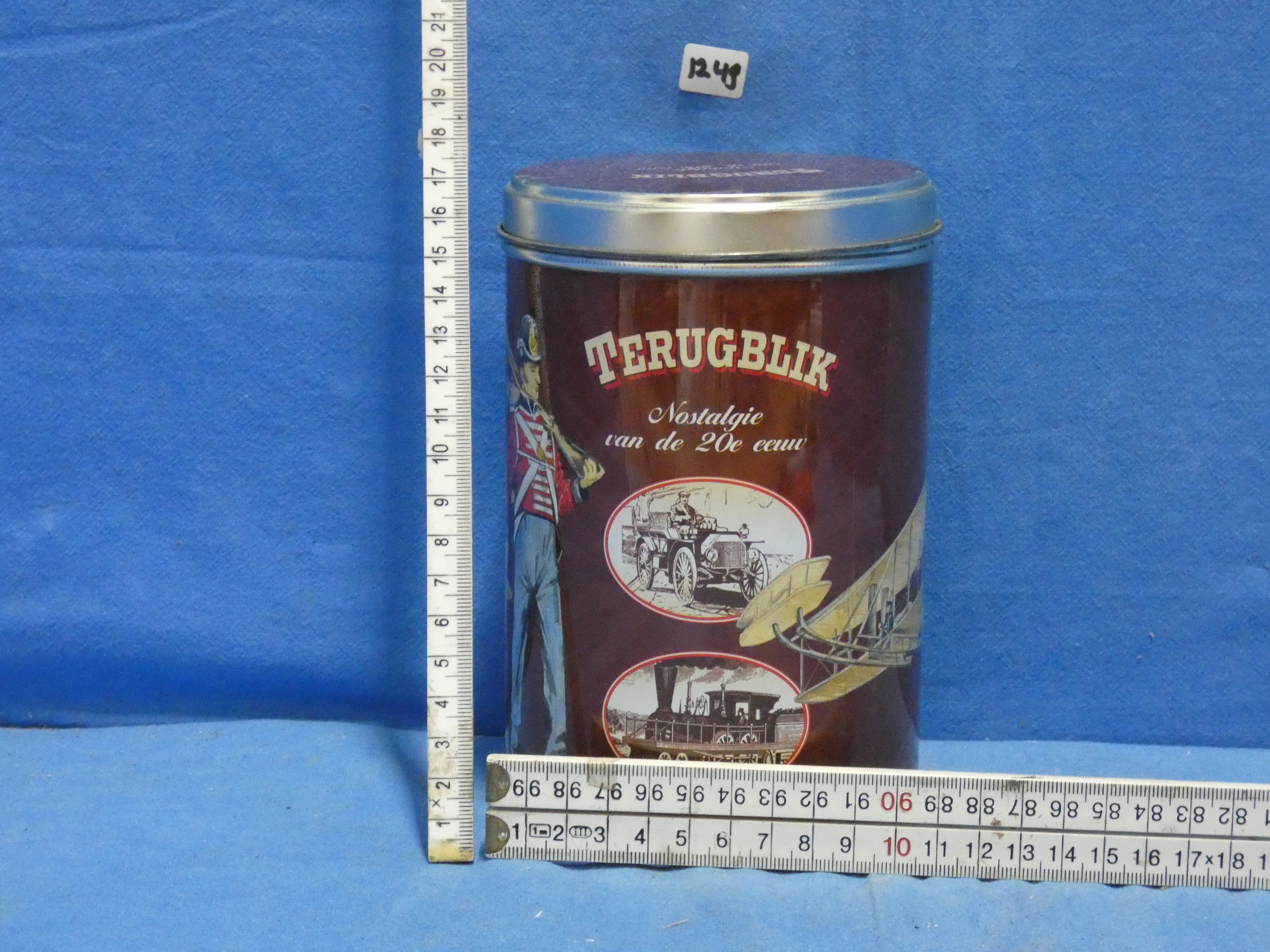 art nr: 1249 vintage terugblik in de tijd met het blik