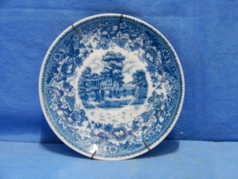 art nr: 788 antiek Delfts Blauw schaal van Old England