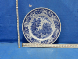 art nr: 785 antiek Delfts Blauw schaal uit Engeland Royal Staffordshire