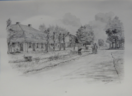 art nr: 560 vintage boek met tekeningen van kromme rijn en langebroekerwetering