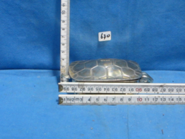 art nr: 670 vintage verzilverd schildpad doosje