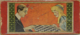 art nr: 975 vintage doosje met damstenen