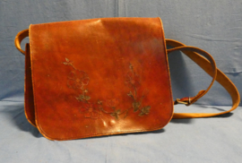 art nr: 179 vintage lederen dames handtas